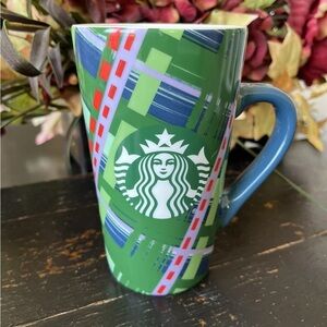 Starbucks 2020 Tall Arrows Coffee Mug Plaid Classic Mermaid Logo Cup 16oz